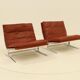 2 Easy Chairs Model BO 561 by Preben Fabricius & Jorgen Kastholm for BO-EX 1960s