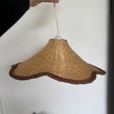 Vintage wicker pendant light