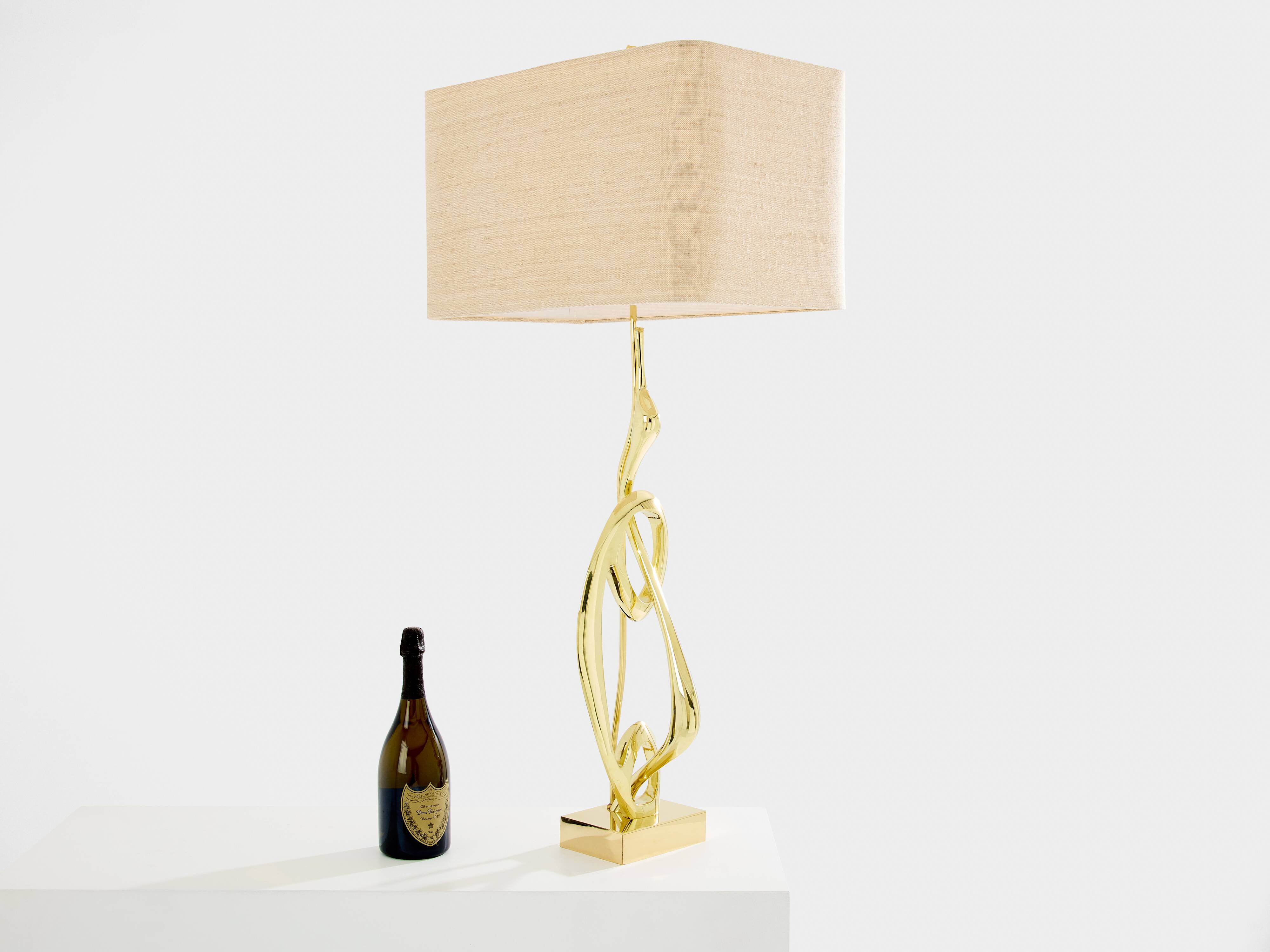 Large bronze sculpture lamp signed Willy Daro circa 1970