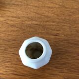 8 miniature vases in white earthenware