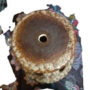 Pied de lampe brutaliste, fat lava 1970