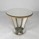 Art Deco coffee table, side table, with mirror glass and walnut veneer, 1930s