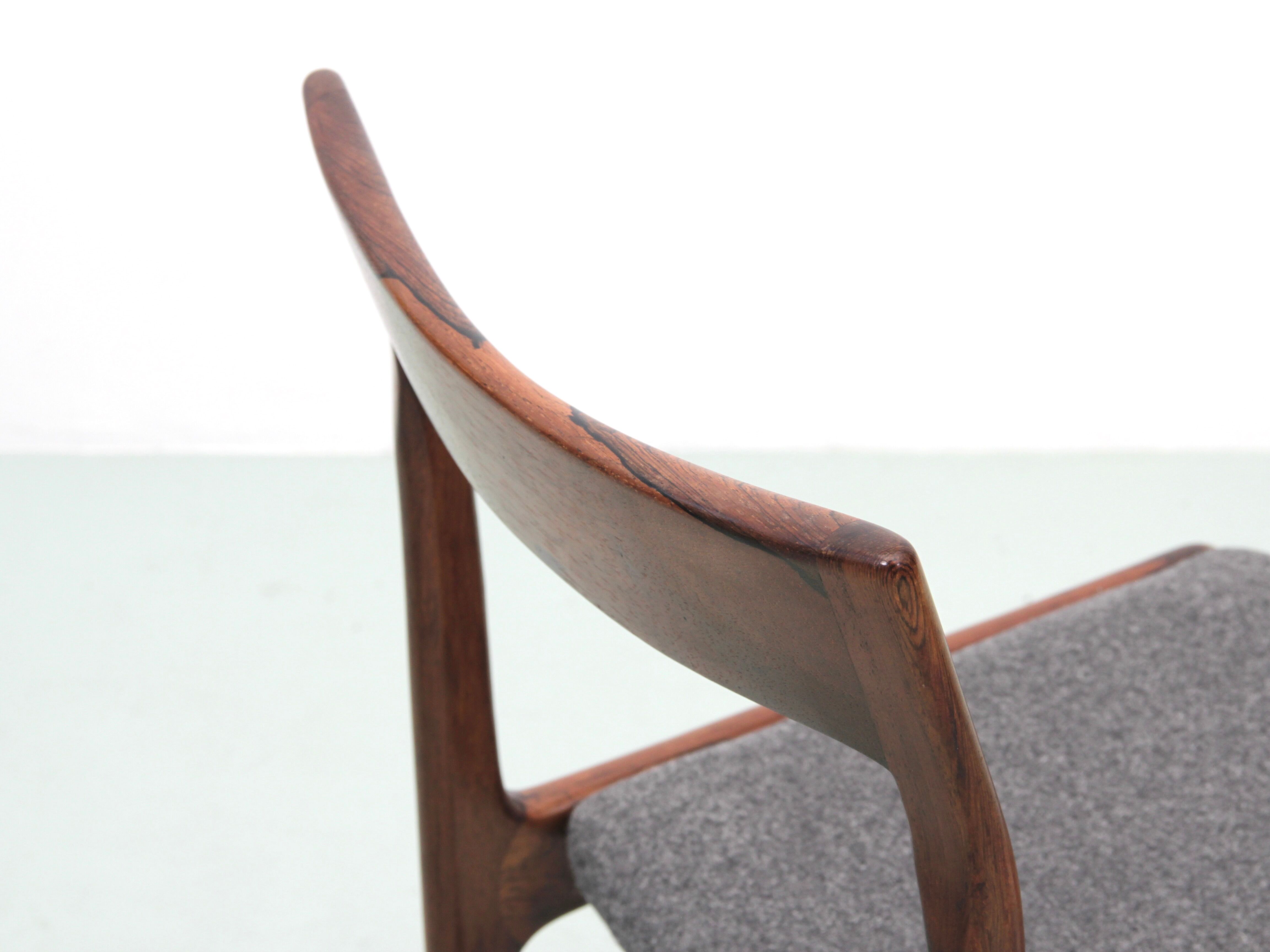 Suite of 6 Scandinavian rosewood chairs from Rio