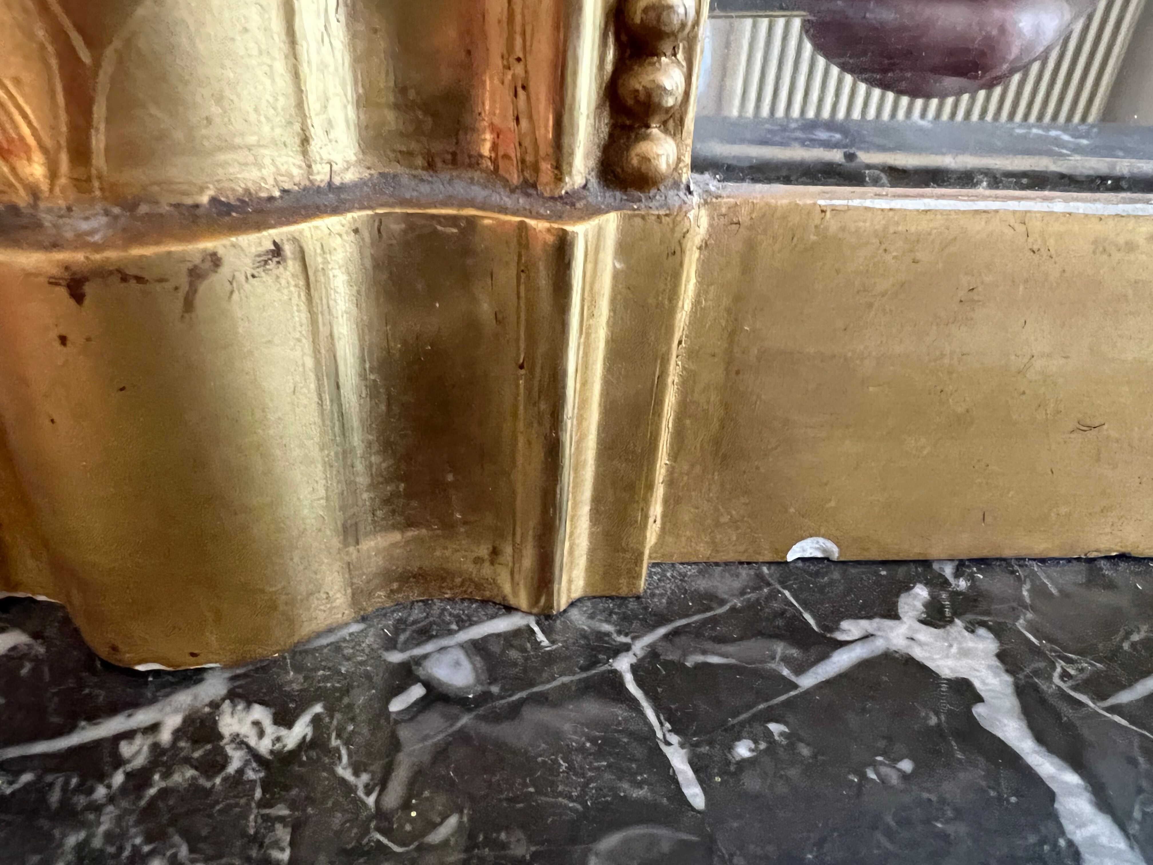 Gilded mirror Louis Philippe 138x98 trumeau fireplace