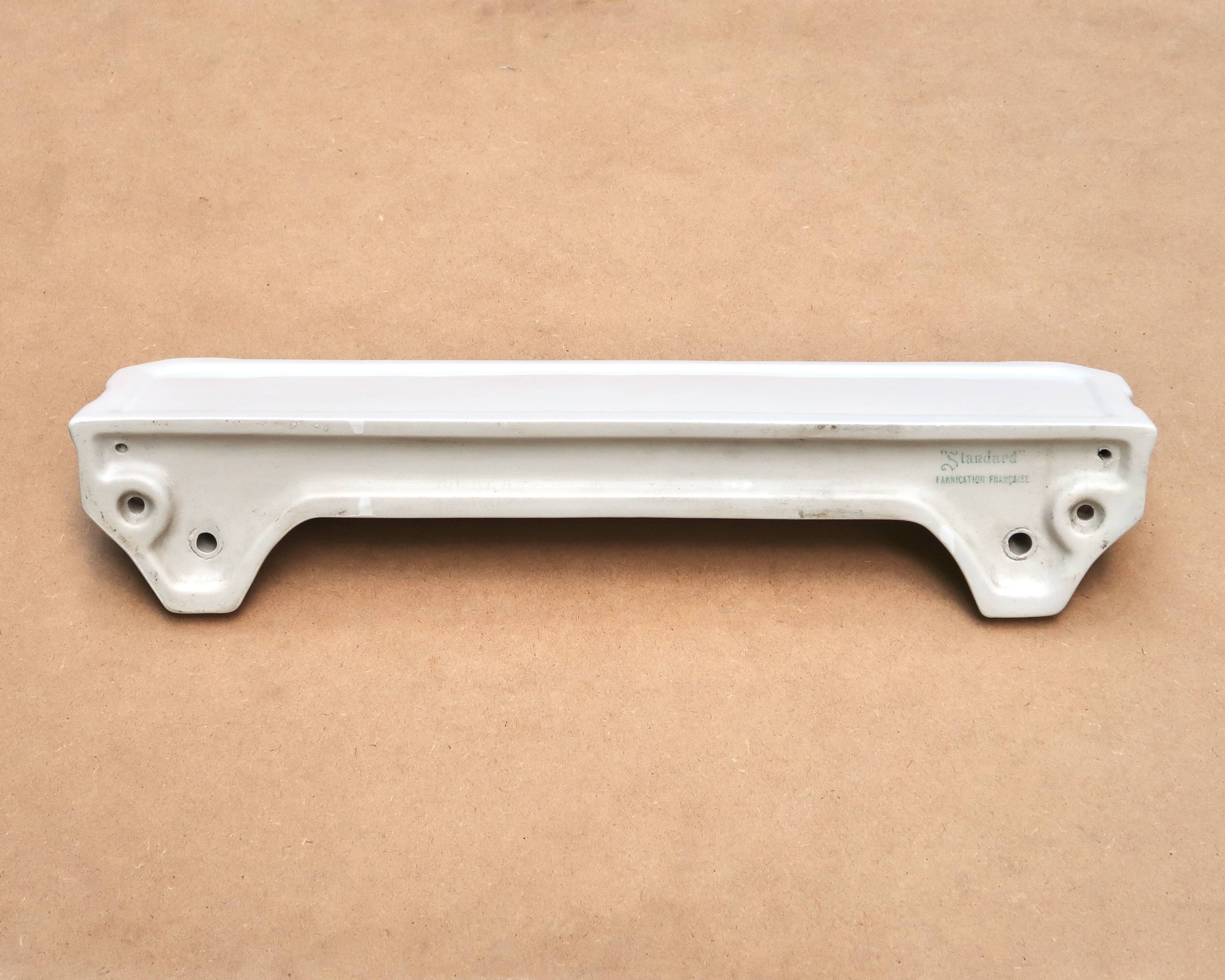Large Art Deco wall shelf in white porcelain, 1920s