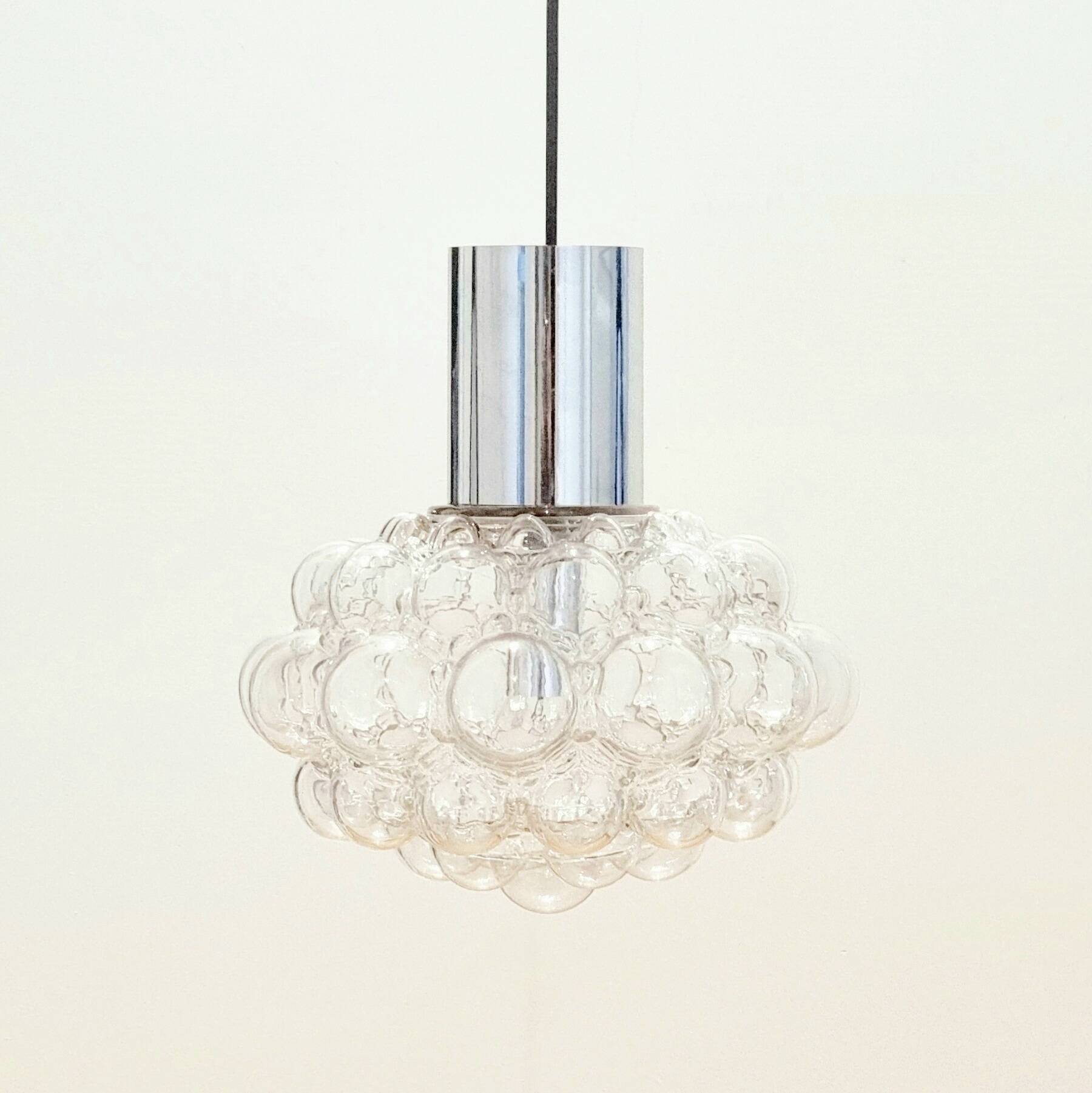 Large Mid Century Glass Ceiling Light by Helena Tynell for Limburg, 1960s
