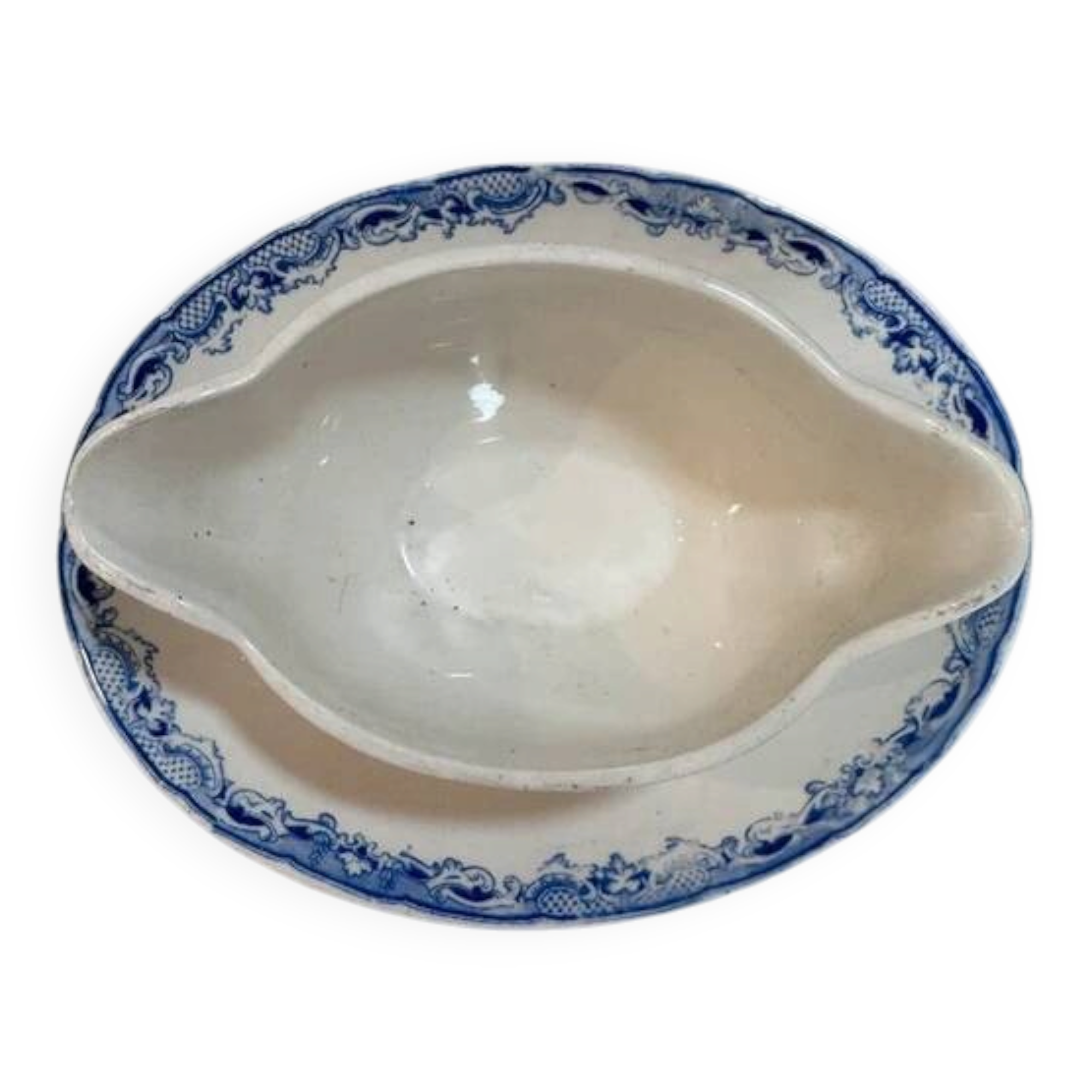 Vintage Sarreguemines sauce boat