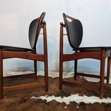2 chaises danoises Arne Hovmand en teck