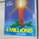 Original National Lottery poster slice Christmas candle