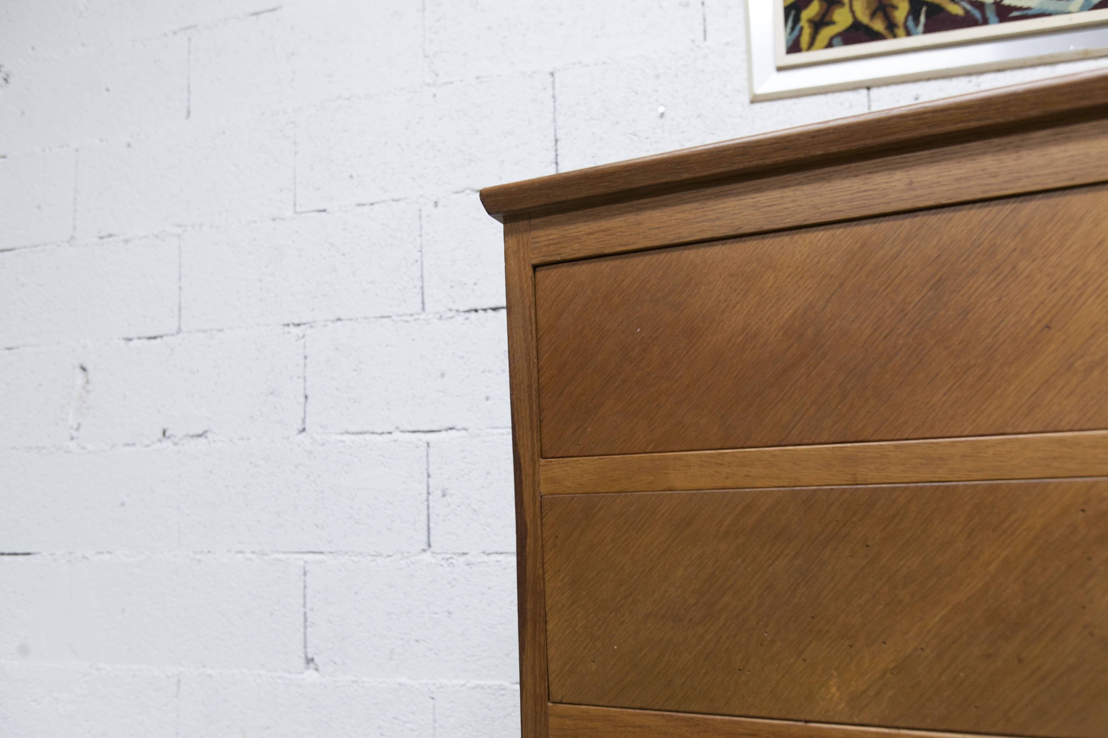 Scandinavian chest of drawers 1960 light oak clean and solid