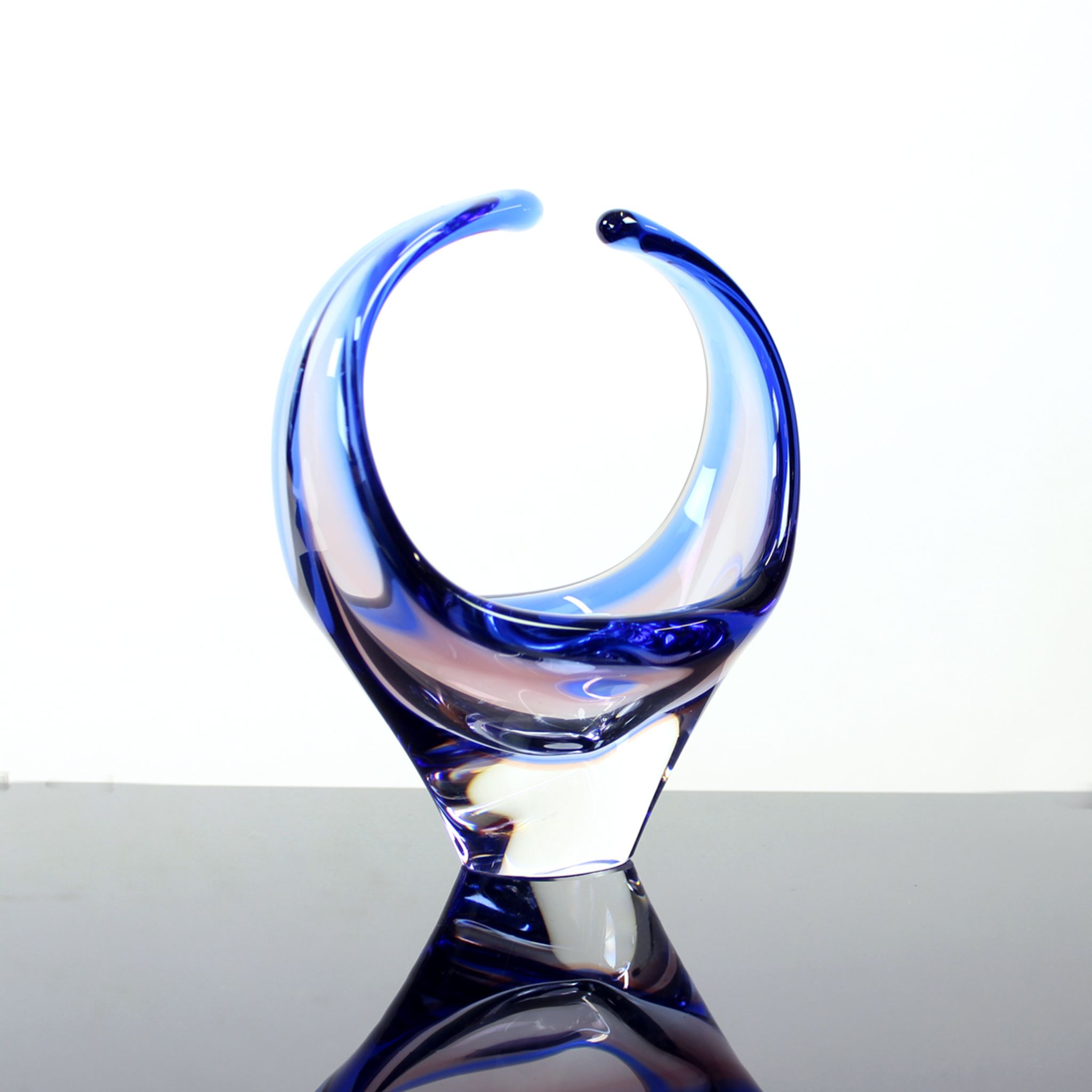Art glass bowl by frantisek zemek for sklarna mstisov, 1960s
