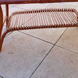 Vintage rattan coffee table