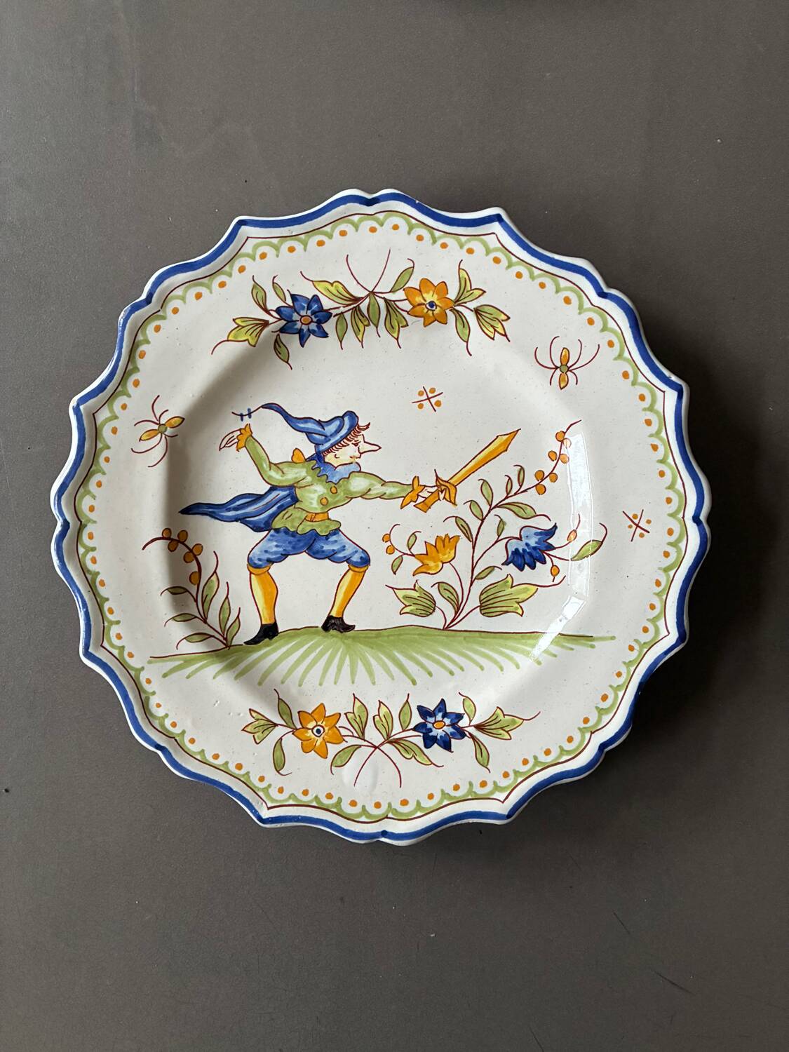 Set of Moustiers plates, 18th century