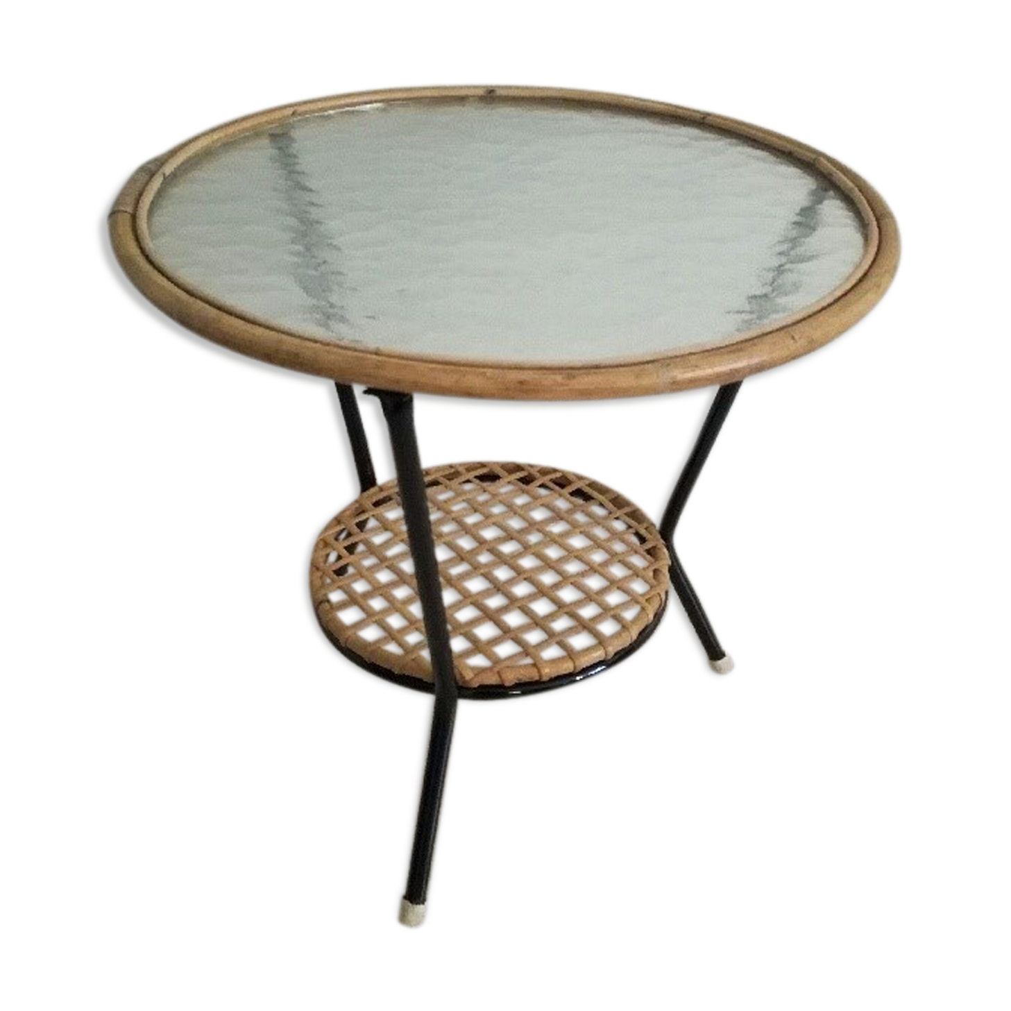 Table basse en rotin