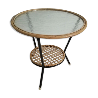 Table basse en rotin