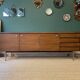 Mid-century sideboard in rosewood and chrome metal