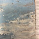 Oil on panel vintage green landscape