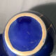 Antique blue flowerpot, ceramic, Art Nouveau earthenware circa 1900