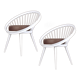 Pair of Scandinavian Design Chairs, 60s, Leather Wood