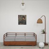 Art Deco sofa gray fabric Jindrich Halabala 1930