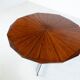 Table de salle à manger ronde en bois du milieu du siècle, Italie, années 1960