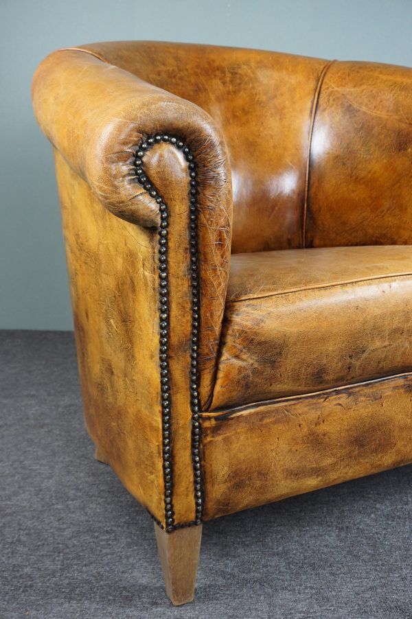 Sheep leather club chair