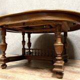Solid oak Renaissance table with extensions circa 1850 (320 cm)