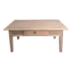 Table basse de ferme à tiroir