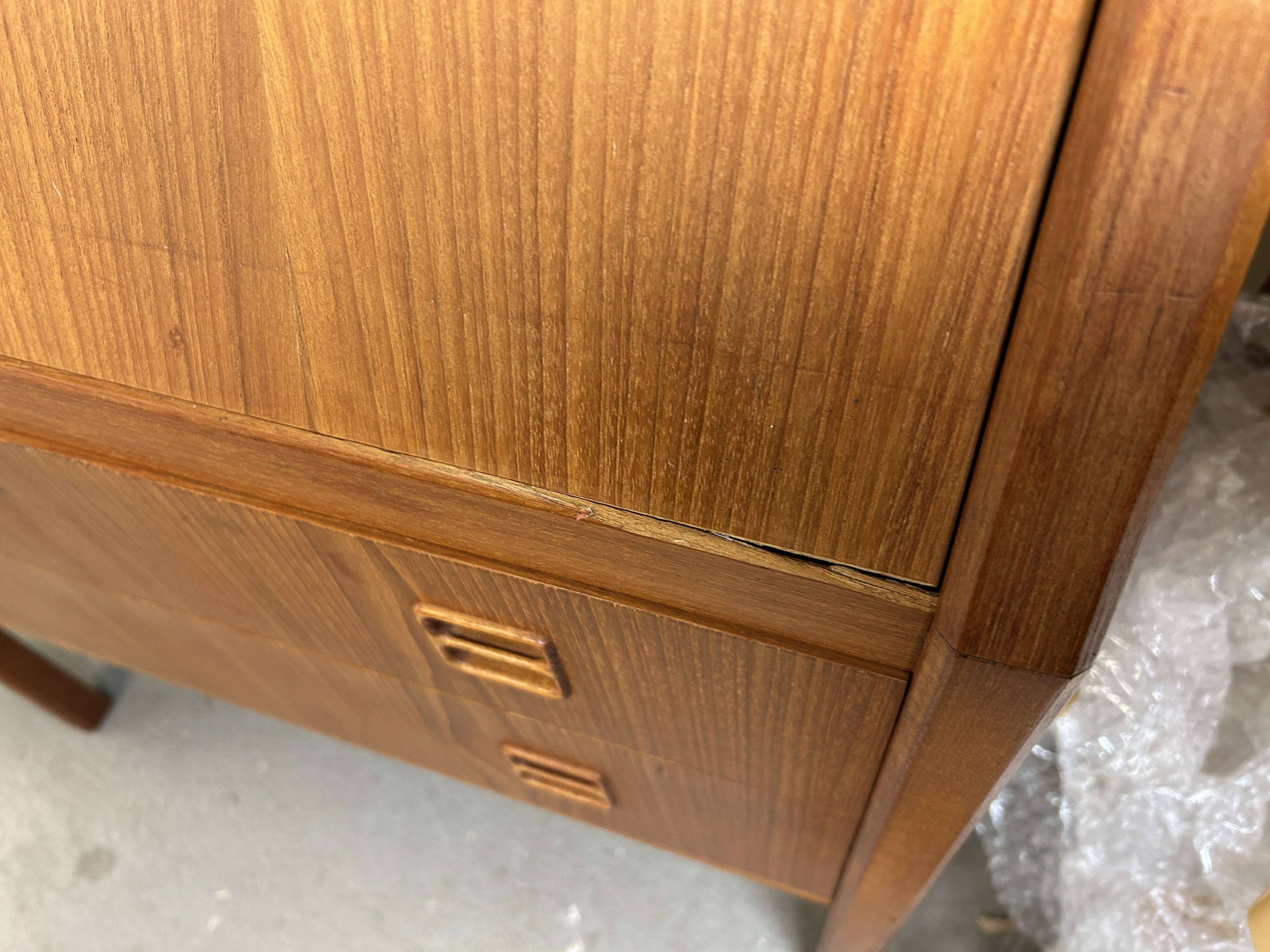 Vintage Scandinavian secretary desk in teak, 1960s