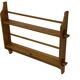 Vintage wooden wall shelve rack bookshelf in pinewood minimalist design