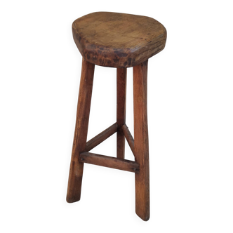 Vintage brutalist tripod bar stool