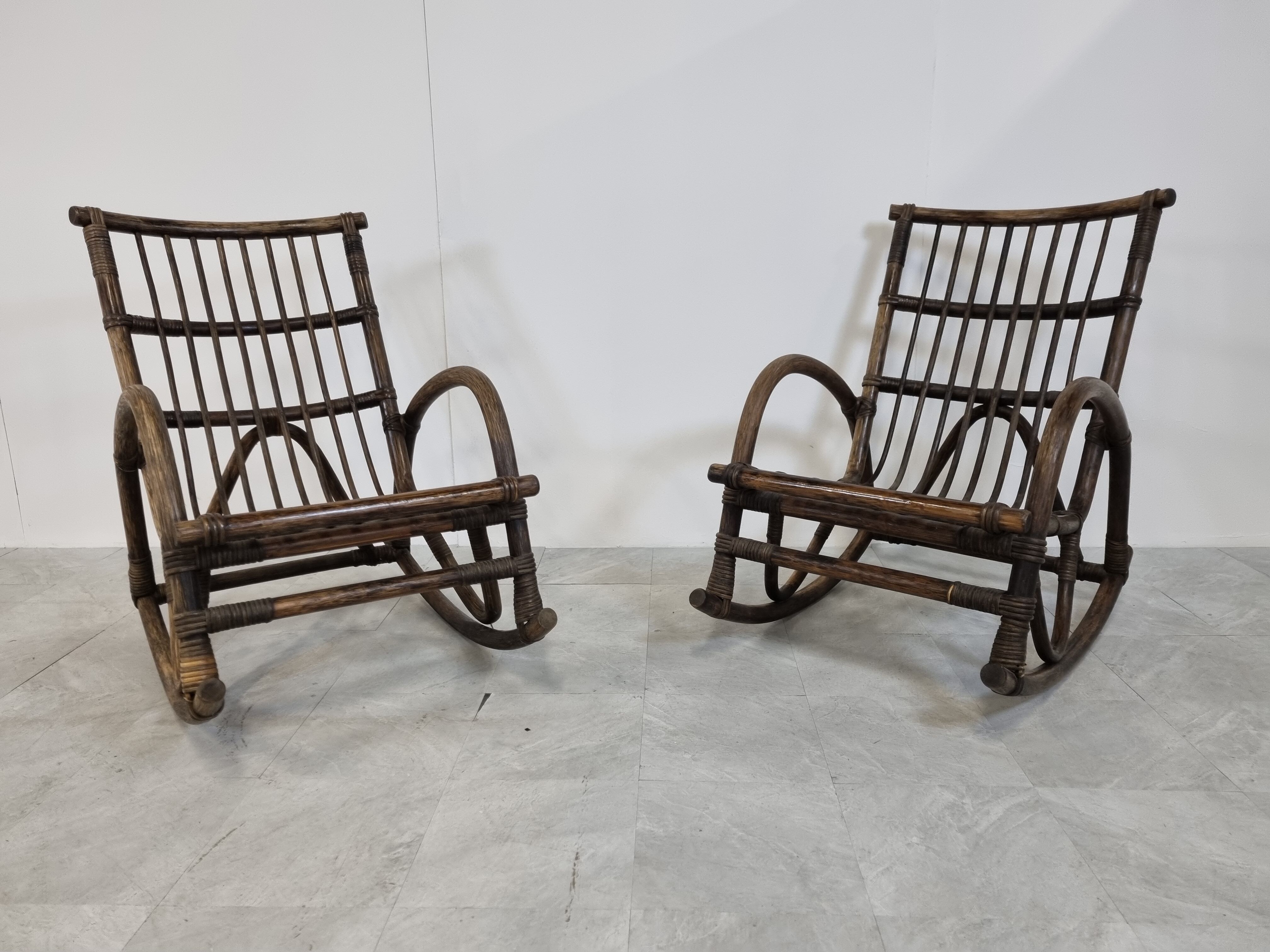 Pair of vintage bentwood rocking chairs, 1960s