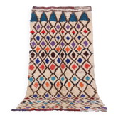 Tapis Azilal marocain coloré 155 x 290 cm - Tapis en laine berbère - Tapis fait main