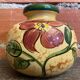 Vintage Polychrome Ceramic Ball Vase Flowers West Germany