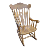 Rocking chair in solid oak