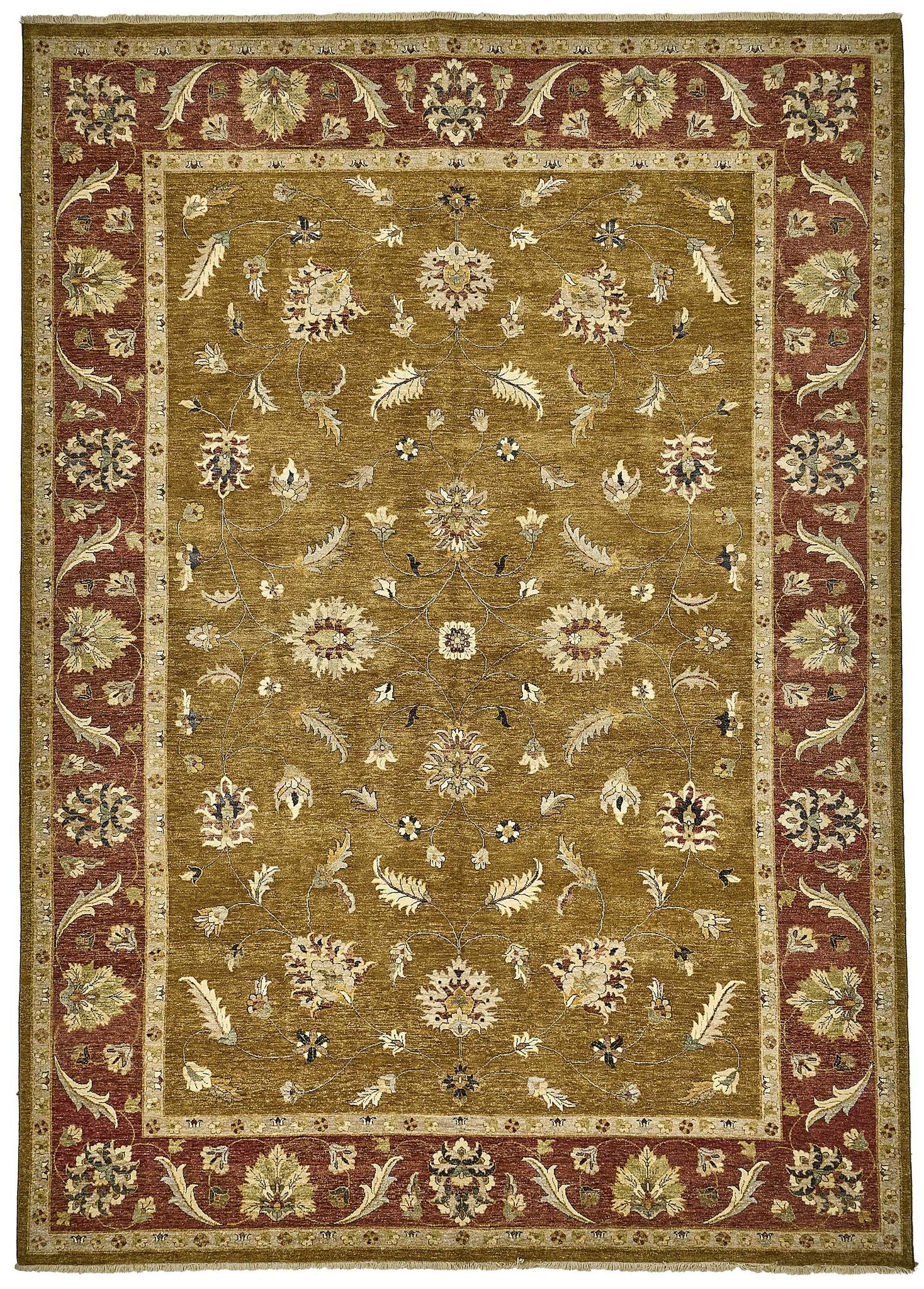 Tapis Oushak en laine noué à la main turc 302 cm x 424 cm