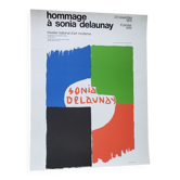 Vintage exhibition poster hommage a sonia delaunay 1975