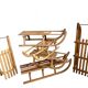 Lot de 6 traîneaux luges déco