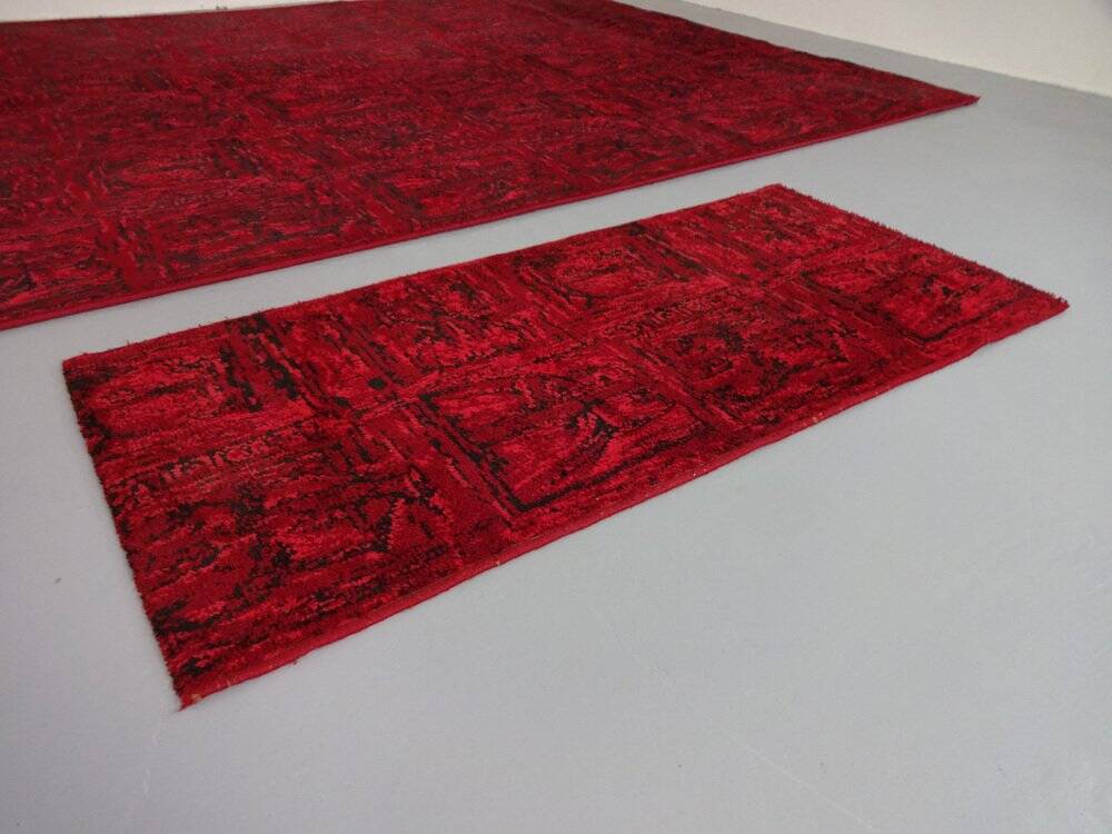 Large & Small Wool Rug from Bayer Leverkusen M&d, 1970s, Set of 2