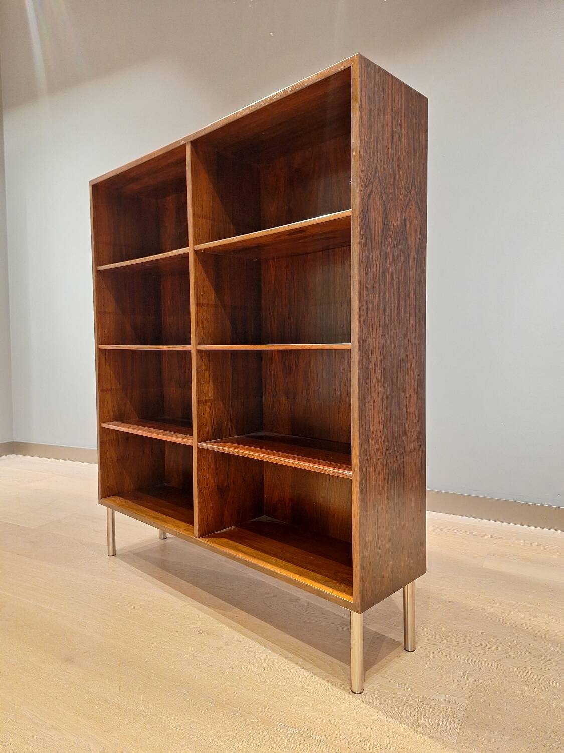 Vintage rosewood bookcase designed by Omann Jun