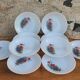 Set of 10 plates flowers of the fields - Arcopal - 70s - Vintage authentic