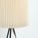 Tripod with pleated plastic shade, 1950s