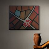Oil on abstract canvas, contemporary