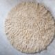 Vintage ecru natural wool round rug