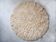 Vintage ecru natural wool round rug