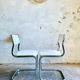 Chaises vintage cantilever - structure chrome - années 70