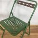 Industrial style metal terrace or garden chairs, folding