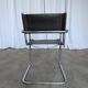 Vintage Mart Stam Style Armchair: Dark Brown Faux Leather Chrome Cantilever