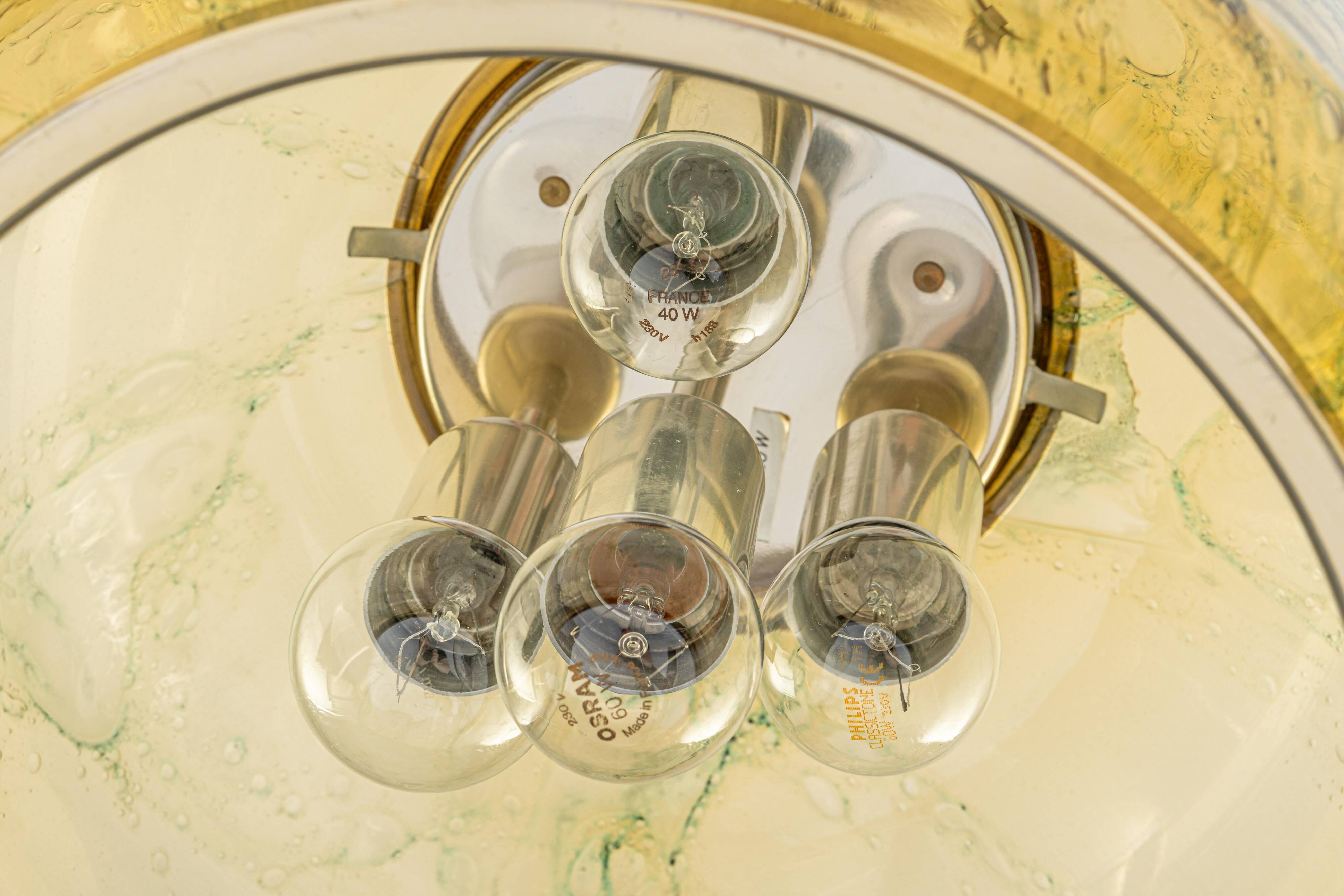 Large Murano pendant lamp by Doria, Germany, 1970s.