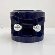 Blue night / mauve ceramic table lamp by Perdomello 70, 1970